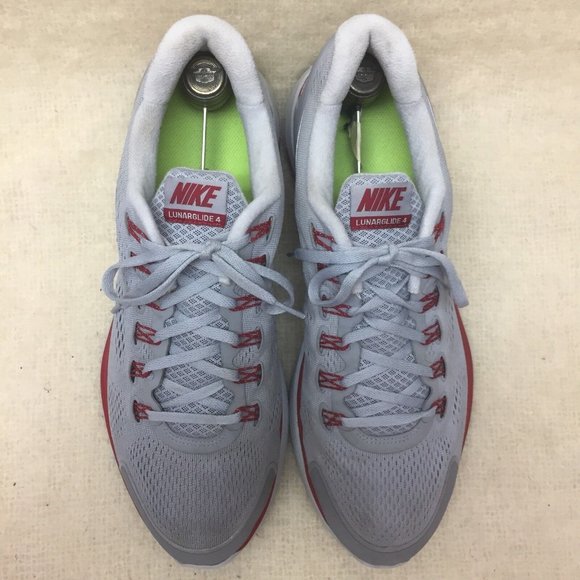 Nike Lunarglide 4 Mens 524977-005 Athletic Running Shoes US 14 US Gray w/ red - Picture 6 of 12